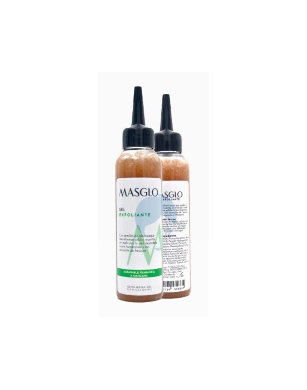 MASGLO GEL EXFOLIANTE CON FRAGANCIA A MANZANA 120ML