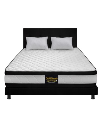Colchón doble Atenas  Base cama Entera  Cabecero  Almohadas