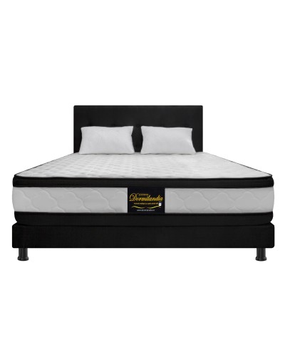 Colchón doble Atenas  Base cama Entera  Cabecero  Almohadas