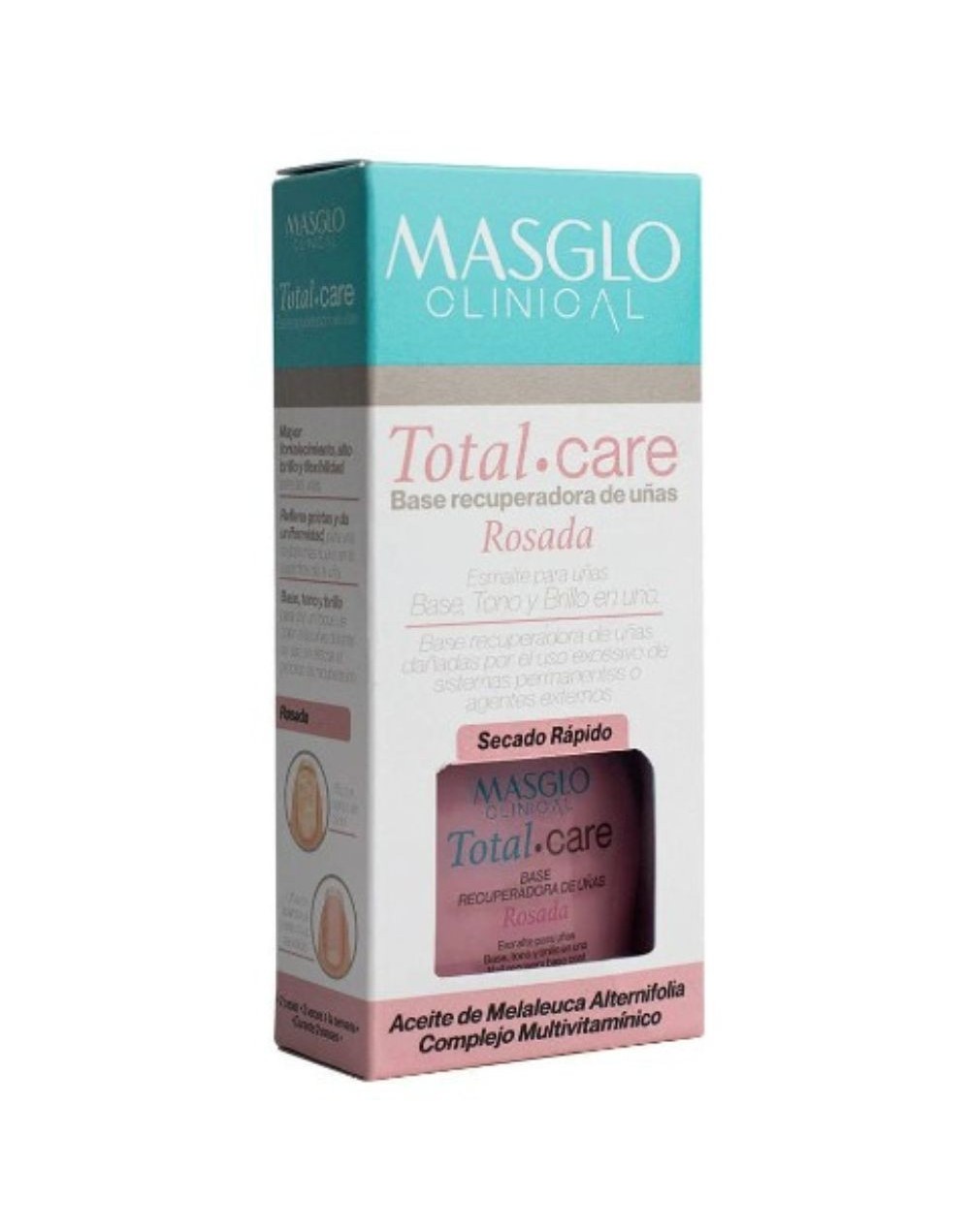 MASGLO CLINICAL TOTAL CARE BASE ROSADA 13ML