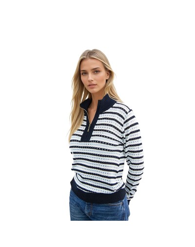 MMA916M04 Camisero Isolda Color Marfil/Azul Talla S/M