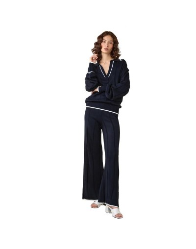 MMC867M04 Sueter Tiffany Color Azul Oscuro/Marfil Talla S/M