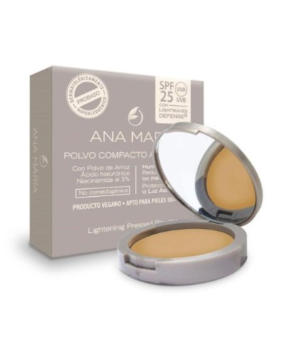 ANA MARIA POLVO COMPACTO ACLARANTE TONO CANELA 15G