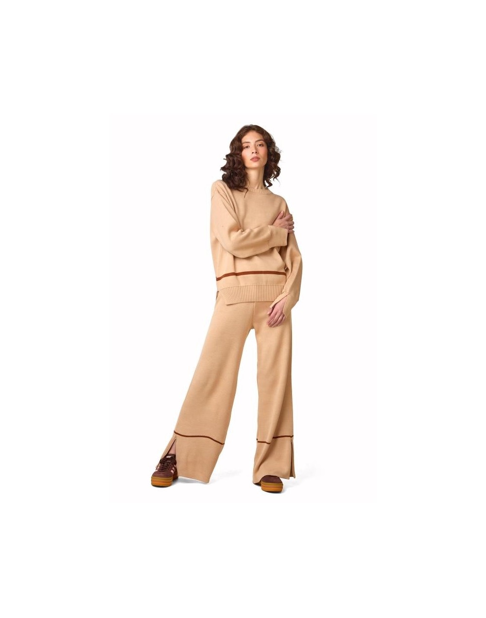 MMC870M09 Sueter Lauren Color Almendra/Terracota Talla S/M