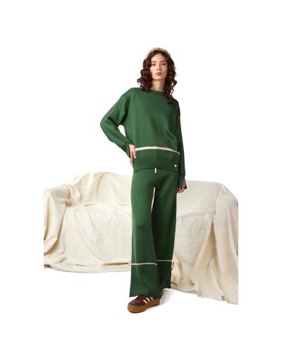MMC870M15 Sueter Lauren Color Verde/Beige Talla S/M
