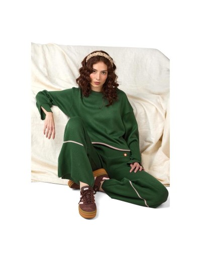 MMP869M15 Pantalon Lauren Color Verde Beige Talla SM y ML