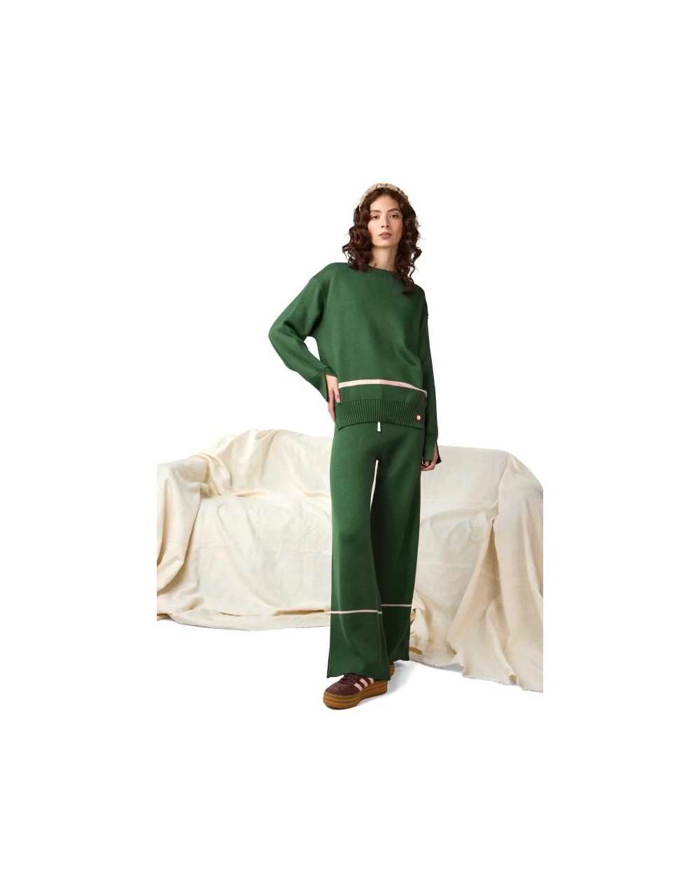 MMP869M15 Pantalon Lauren Color Verde Beige Talla SM y ML