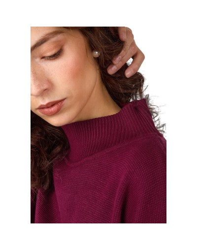 MMC865U07 Buzo Amanda Color Vino tinto/Beige Talla Unica