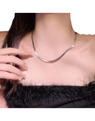 Collar serpiente plateado