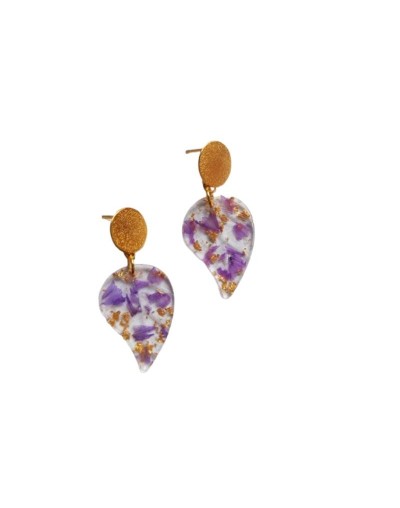 Aretes de hojitas naturales