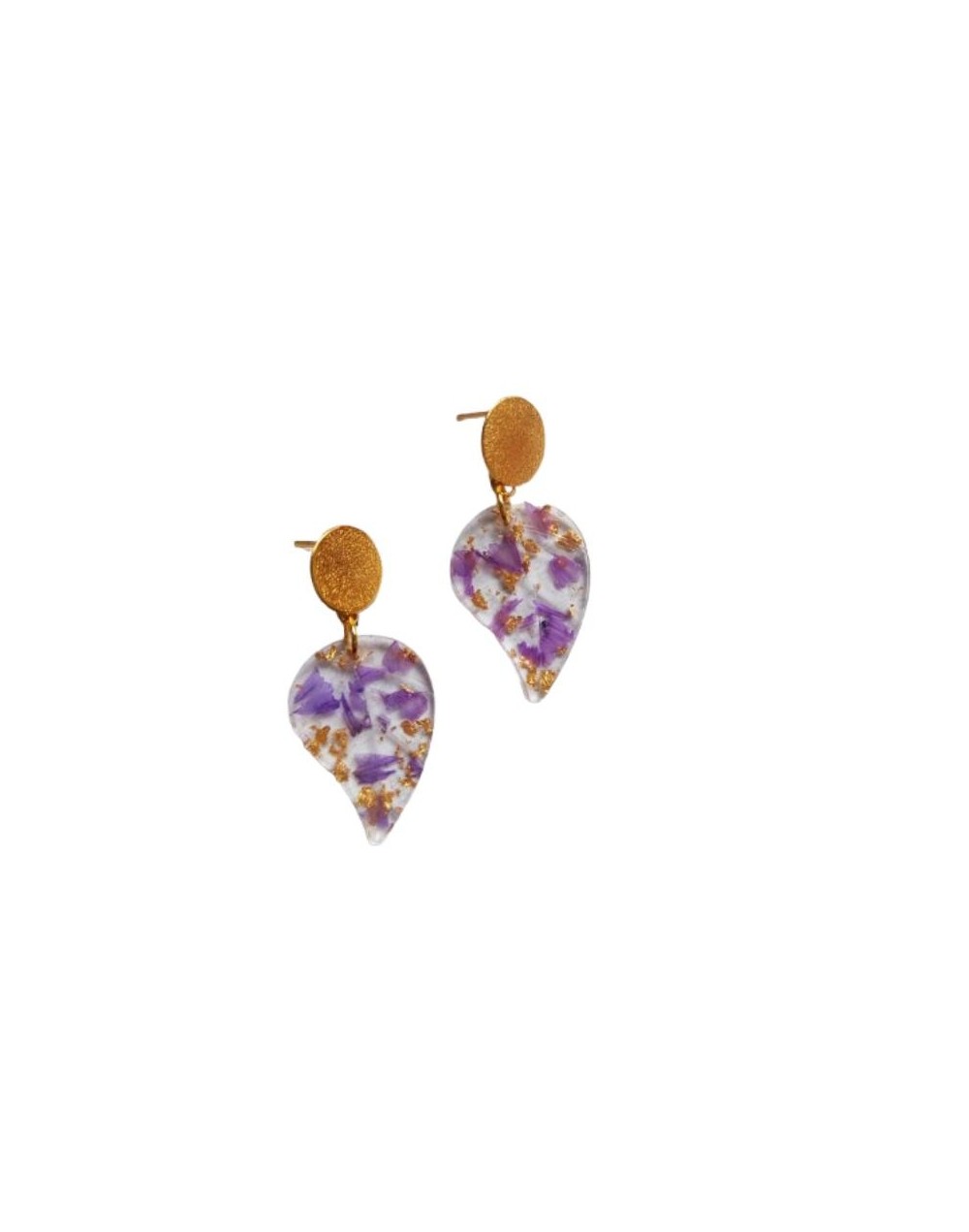 Aretes de hojitas naturales