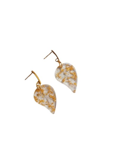 Aretes de hojitas naturales