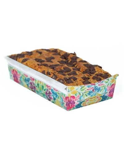 Torta banano con guatila y arracacha con chocolate troceado y nueces