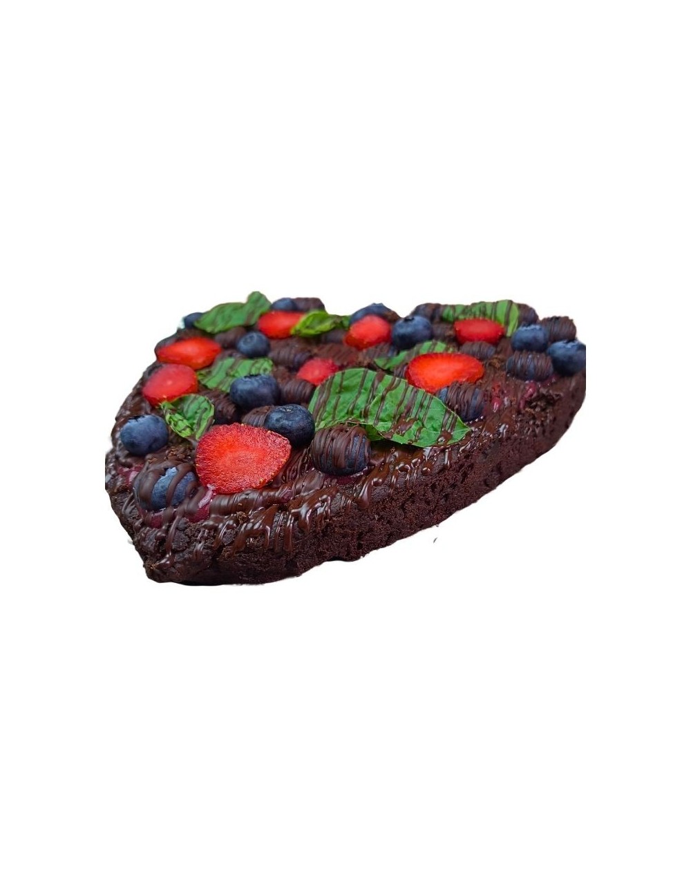 Brownie de Guatila y Batata con Frutos Rojos y Albahaca 850 gr.