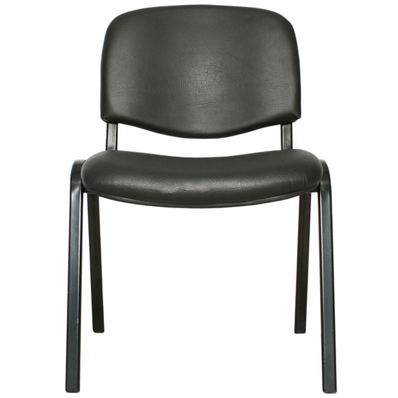 Silla interlocutor isoceles marco negro tapizado negro  sillas de oficina muebles 4office