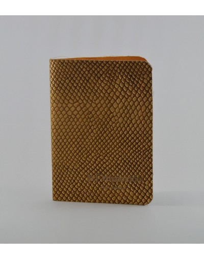 Portapasaporte Dorado escamas