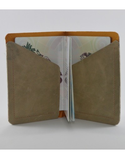 Portapasaporte Dorado escamas