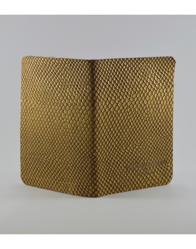 Portapasaporte Dorado escamas