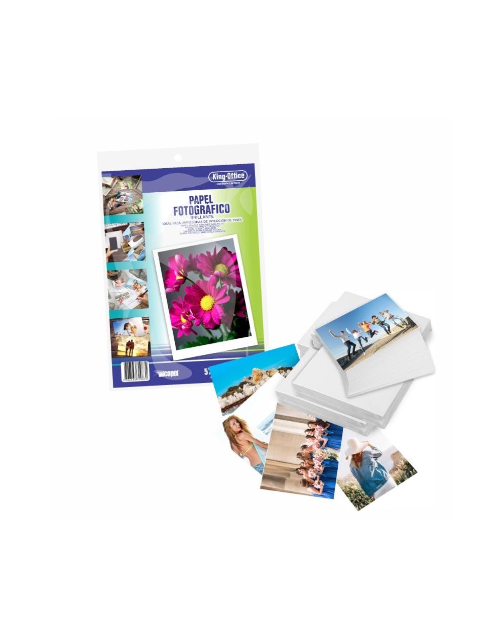 Papel Fotográfico Icopel de 200 gr, tamaño A6 x 20 Hojas
