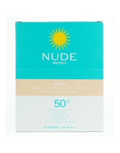 NUDE PROTECTOR SOLAR FACIAL CON COLOR 50 SPF 12 SACHET