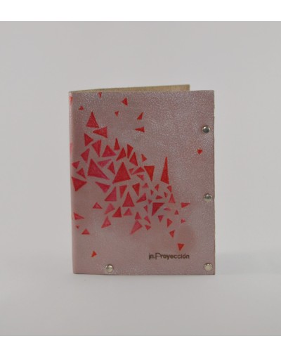 Portapasaporte Rosa triangulos