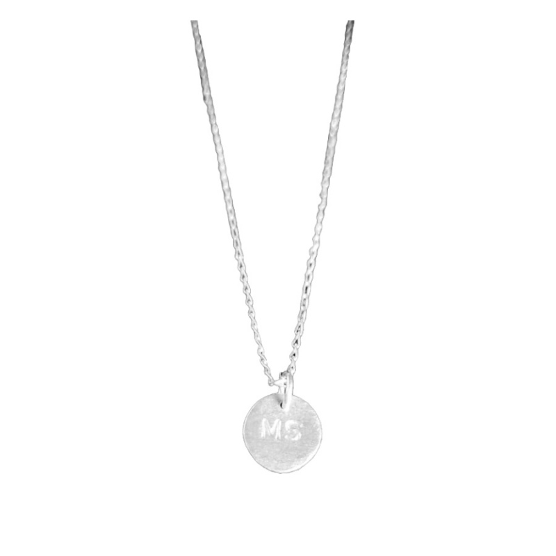 Cadena de plata diseño personalizado con las iniciales de tu nombre charm de plata joyas personalizadas joyas boho