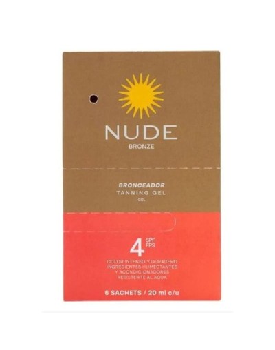 NUDE BRONCEADOR TANNING GEL 4SPF 6 SACHET 20ML