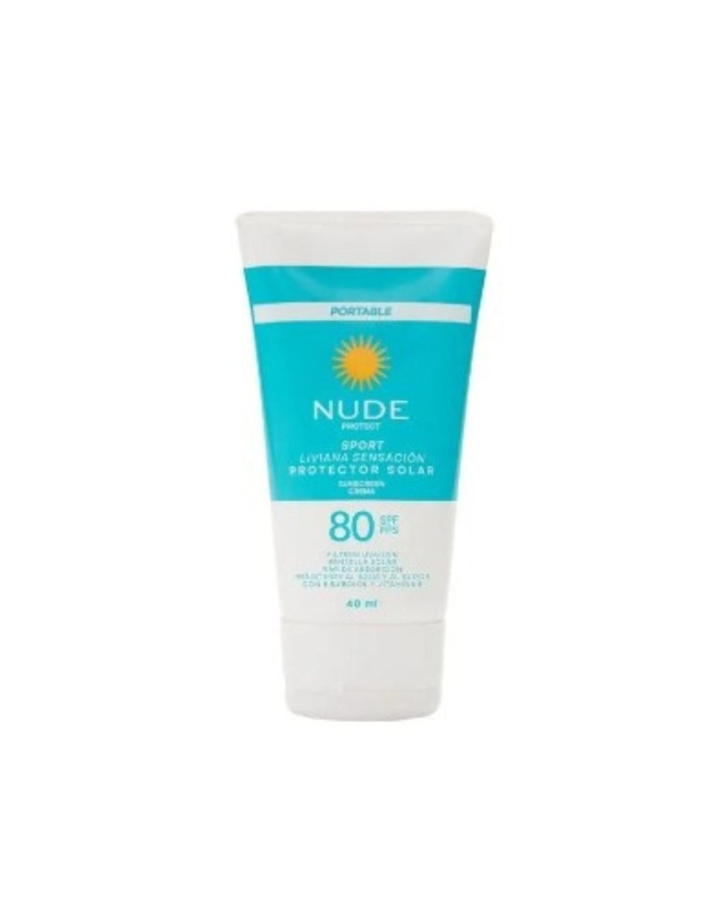 NUDE SPORT 80SPF PROTECTOR SOLAR CORPORAL PORTABLE 40ML