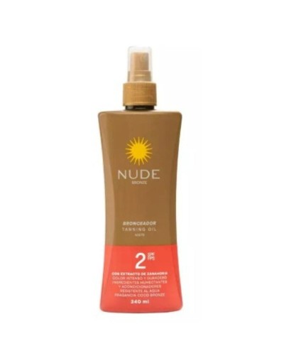 NUDE BRONCEADOR TANNING OIL CON EXTRACTO DE ZANAHORIA 240ML