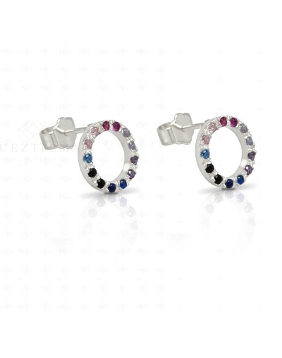 Aretes círculos multicolor QUEZTTEMA