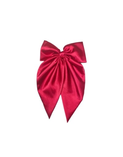 Moño Coquette en satín premium licrado color Rojo