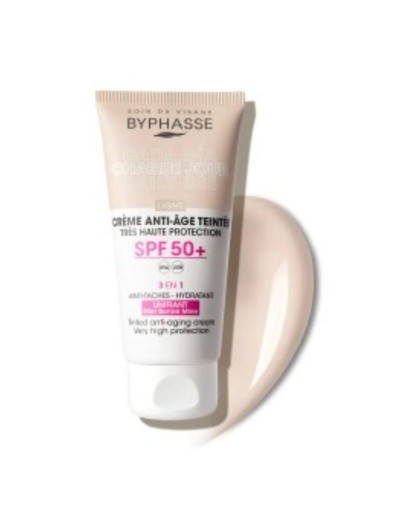 SAMY BYPHASSE CREME ANTI AGE TEINTEE CREMA FACIAL CON COLOR 3 EN 1 SPF 5O