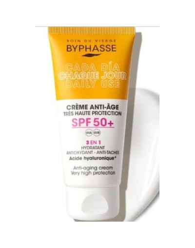 SAMY BYPHASSE CREME ANTI AGE TEINTEE CREMA FACIAL SIN COLOR 3 EN 1 SPF 5O