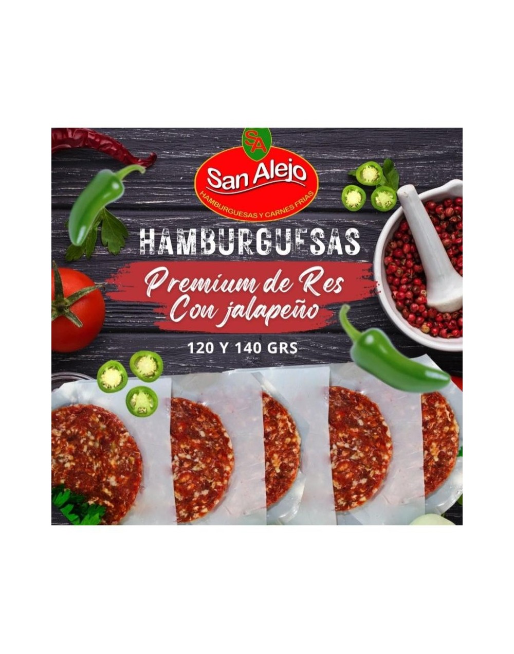 Hamburguesa jalapeña