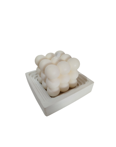 Vela cubo de burbujas