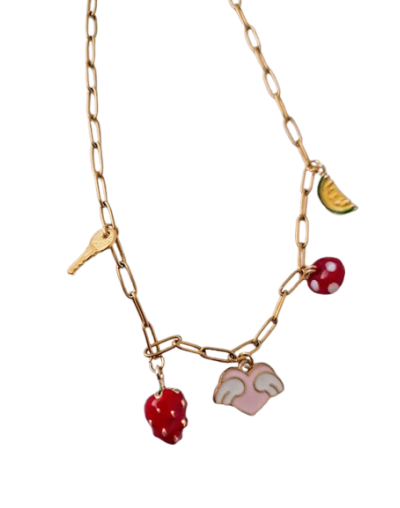 Cadena Dorada de Charms Cornalina – Edición Encanto