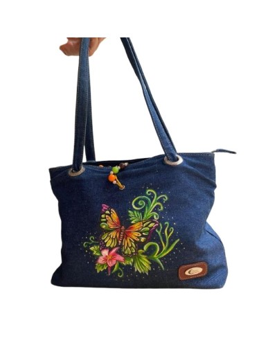 Arte sobre tela: bolsos de jean como nunca los habías visto