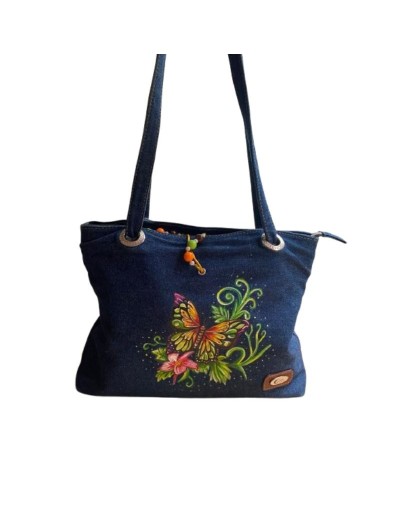 Arte sobre tela: bolsos de jean como nunca los habías visto