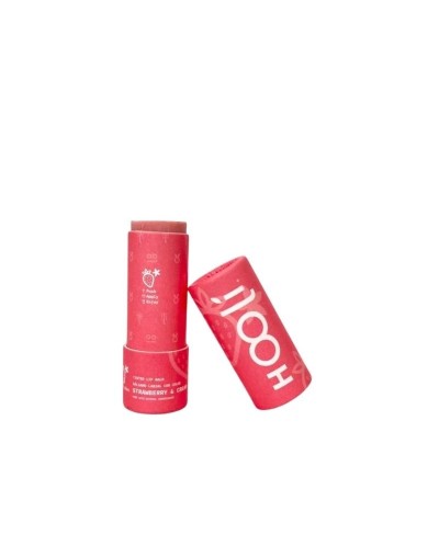 Bálsamo Labial 100% Natural con Color Fresa Hooli