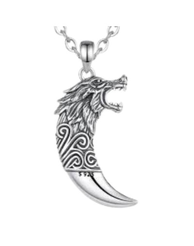 Vikingo Dije Colmillo de Lobo