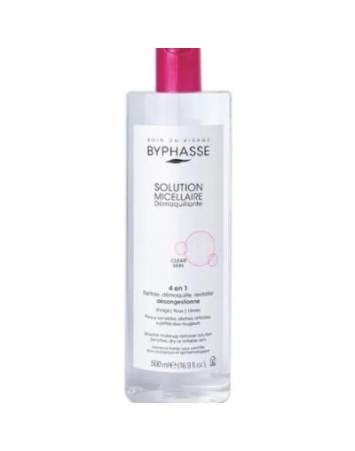 SAMY BYPHASSE SOLUTION MICELLAIRE DEMAQUILLANTE 4 EN 1 PIEL SENSIBLE