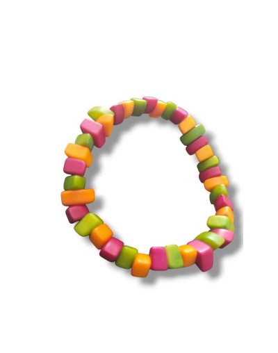 Pulsera Multicolor en Semilla de Palma de Tagua