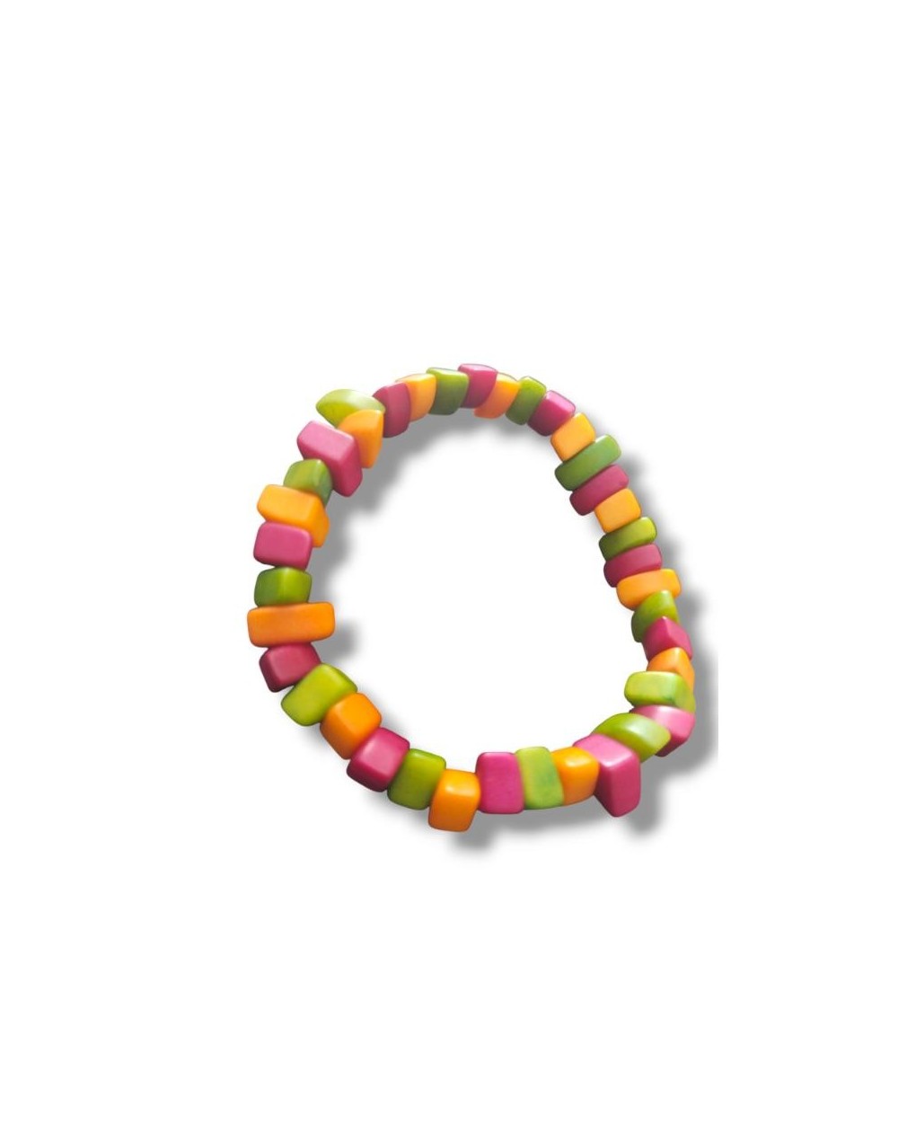 Pulsera Multicolor en Semilla de Palma de Tagua