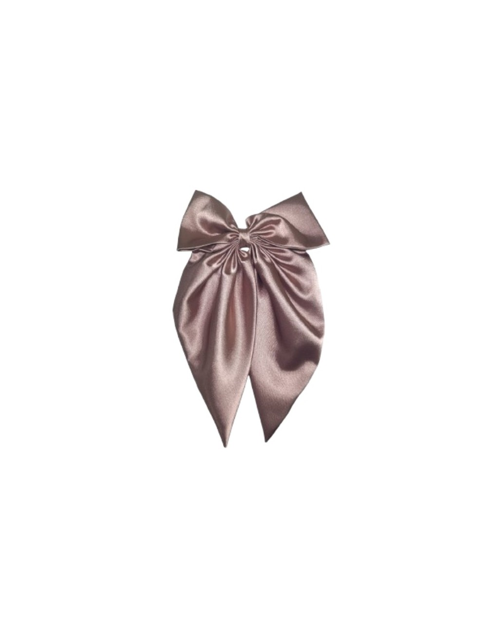 Moño Coquette en satín premium licrado color Oro Rosa