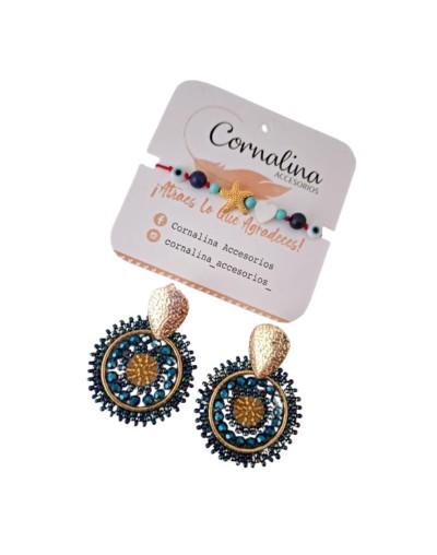 Set de Aretes y Pulsera Protección, Sabiduría y Amor