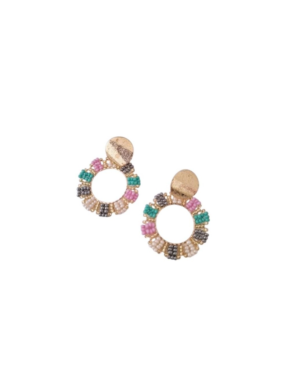 Arete Tejido mostacilla Eclipse