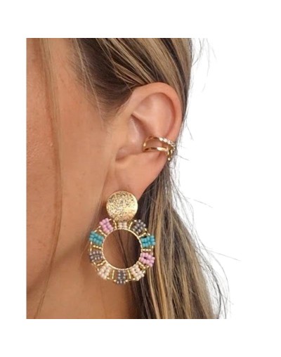 Arete Tejido mostacilla Eclipse