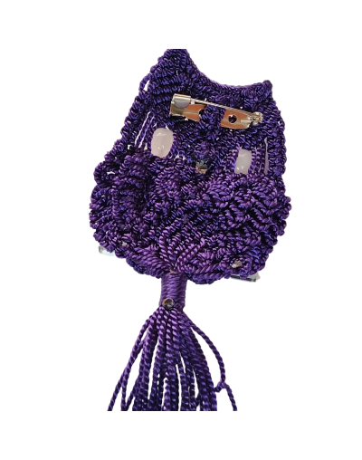 Dije Prendedor Búho Violeta Pasión