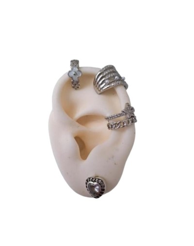 Ear Cuff Plateado 