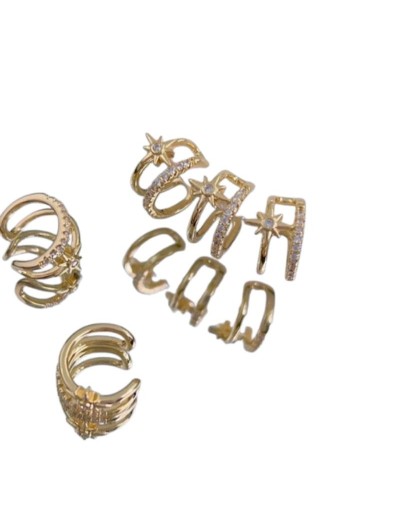 Ear Cuff Dorado Sol Silver